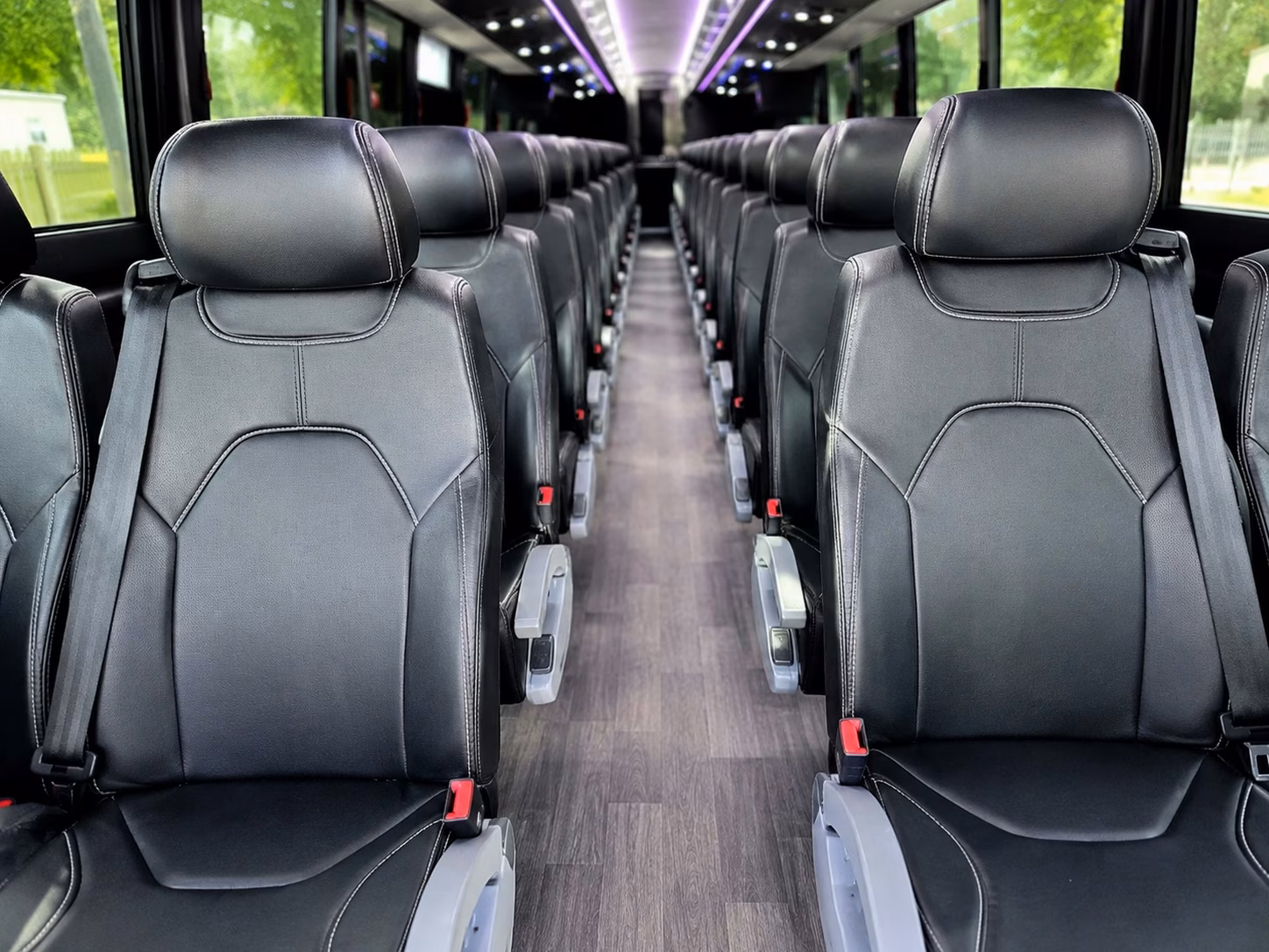 flower mound charter bus interior