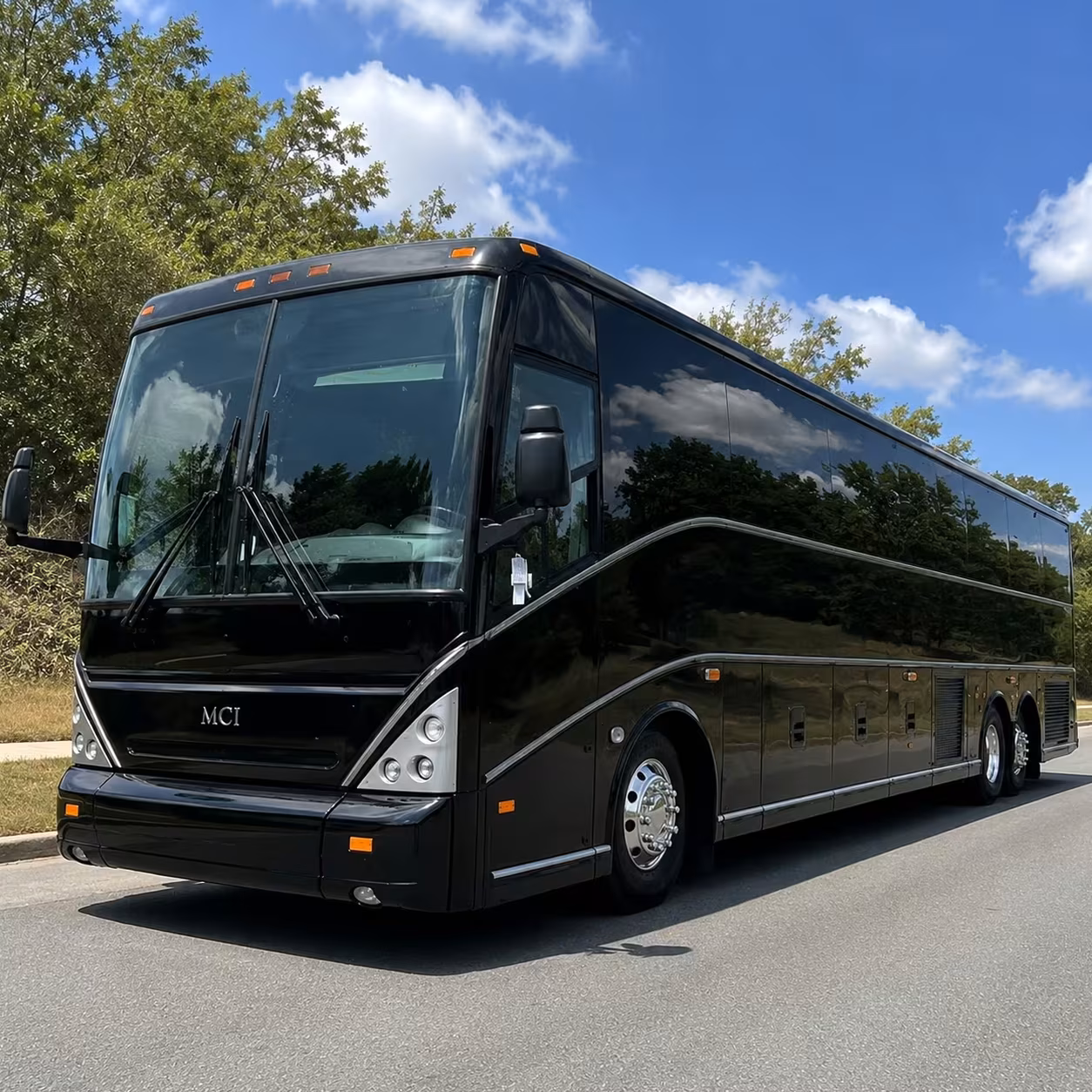 flower mound corporate event and employee shuttle buses