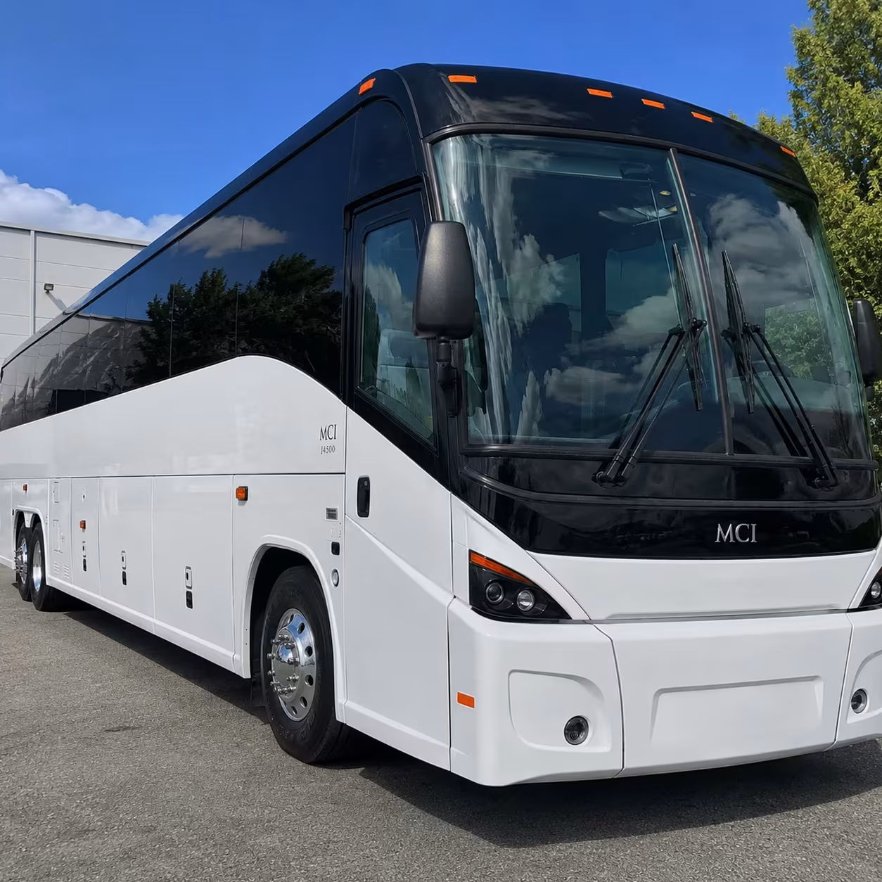 remote parking lot shuttle buses for flower mound office parks